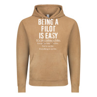 Vintage Camel Funny Pilot Gift Being A Pilot Is Easy Vintage Hoodie - ArtChic