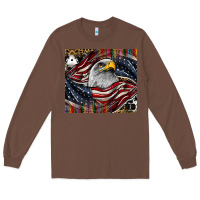 Chestnut American eagle Long Sleeve Tee - CowhideDigitalArt