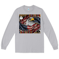 Moon Dust American eagle Long Sleeve Tee - CowhideDigitalArt