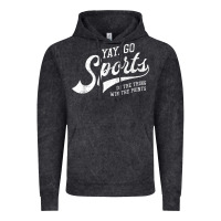 Vintage Black Yay Go Sports Vintage Funny Sports Vintage Hoodie - ArtChic