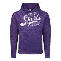 Cloud Purple Yay Go Sports Vintage Funny Sports Vintage Hoodie - ArtChic