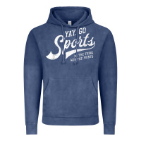 Vintage Denim Yay Go Sports Vintage Funny Sports Vintage Hoodie - ArtChic