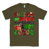 Army Green fuzzy socks flannel blankets and hot cocoa Classic Tee - OliviaCreatesArt