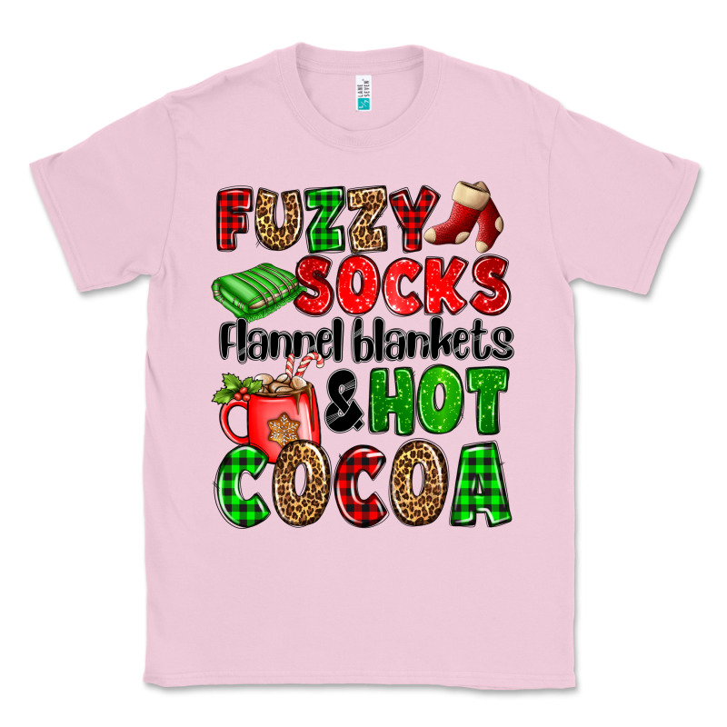 Fuzzy Socks Flannel Blankets And Hot Cocoa Classic Tee by OliviaCreatesArt | Teevron