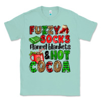 Seafoam fuzzy socks flannel blankets and hot cocoa Classic Tee - OliviaCreatesArt
