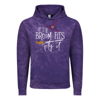 Cloud Purple if the broom fit fly it Vintage Hoodie - ArtChic