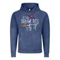 Vintage Denim if the broom fit fly it Vintage Hoodie - ArtChic