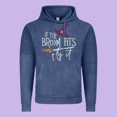 If The Broom Fit Fly It Vintage Hoodie Designed By Artchic