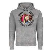 Cloud Rock tease it to jesus and spray it like hell leopard western raglan baseba Vintage Hoodie - ArtChic