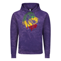 Cloud Purple Lion of Judah Reggae, Rasta, Ethiopia Jamaican Roots Vintage Hoodie - ArtChic