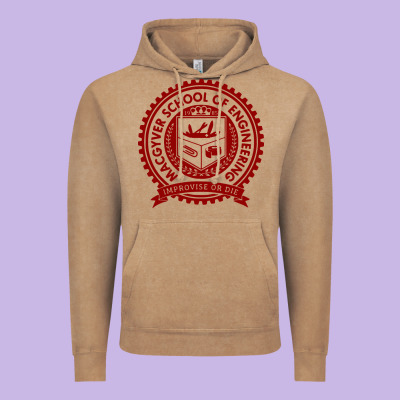 Macgyver School Of Engineering Vintage Hoodie Designed By Artchic