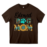 Chocolate Brown Blessed dog mom Heavy Core Tee - RanaPortraitStore