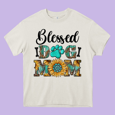 Blessed Dog Mom Heavy Core Tee Designed By Ranaportraitstore