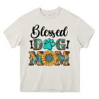 Cream Blessed dog mom Heavy Core Tee - RanaPortraitStore
