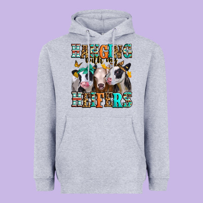 Hanging With My Heifers Heavyweight Hoodie Designed By Jasminsmagicworld