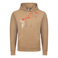 Vintage Coffee banksy headshot butterfly Vintage Hoodie - ArtChic