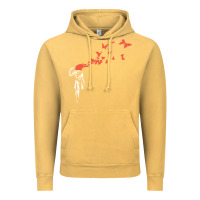 Vintage Mustard banksy headshot butterfly Vintage Hoodie - ArtChic
