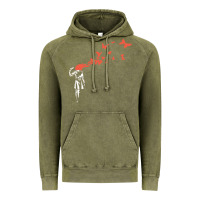 Vintage Olive banksy headshot butterfly Vintage Hoodie - ArtChic