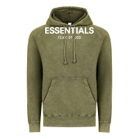 Vintage Olive fear of god essentials Vintage Hoodie - ArtChic