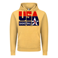 Vintage Mustard usa basketball Vintage Hoodie - ArtChic