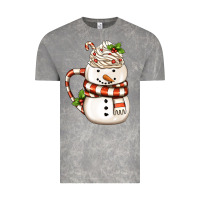 Cloud Rock Christmas Snowman Coffee Cup Vintage Tee - FaDigitalArtStudio