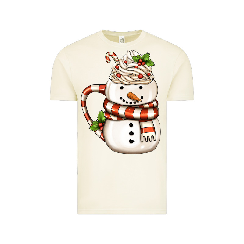 Christmas Snowman Coffee Cup Vintage Tee by FaDigitalArtStudio | Teevron