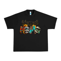 Black Blessed Mama Urban Heavy Tee - FaDigitalArtStudio