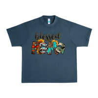 Midnight Navy Blessed Mama Urban Heavy Tee - FaDigitalArtStudio