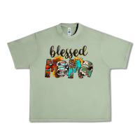 Oil Green Blessed Mama Urban Heavy Tee - FaDigitalArtStudio