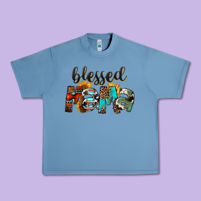 Blessed Mama Urban Heavy Tee Designed By Fadigitalartstudio