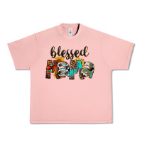 Salmon Blessed Mama Urban Heavy Tee - FaDigitalArtStudio