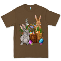 Cacao Bunnys carrots eggs with basket easter Premium Tee - OliviaCreatesArt