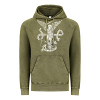 Vintage Olive st michael archangel catholic angel defend us Vintage Hoodie - ArtChic
