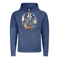 Vintage Denim Puffin Rock gift for fans puffin rock characters Vintage Hoodie - ArtChic