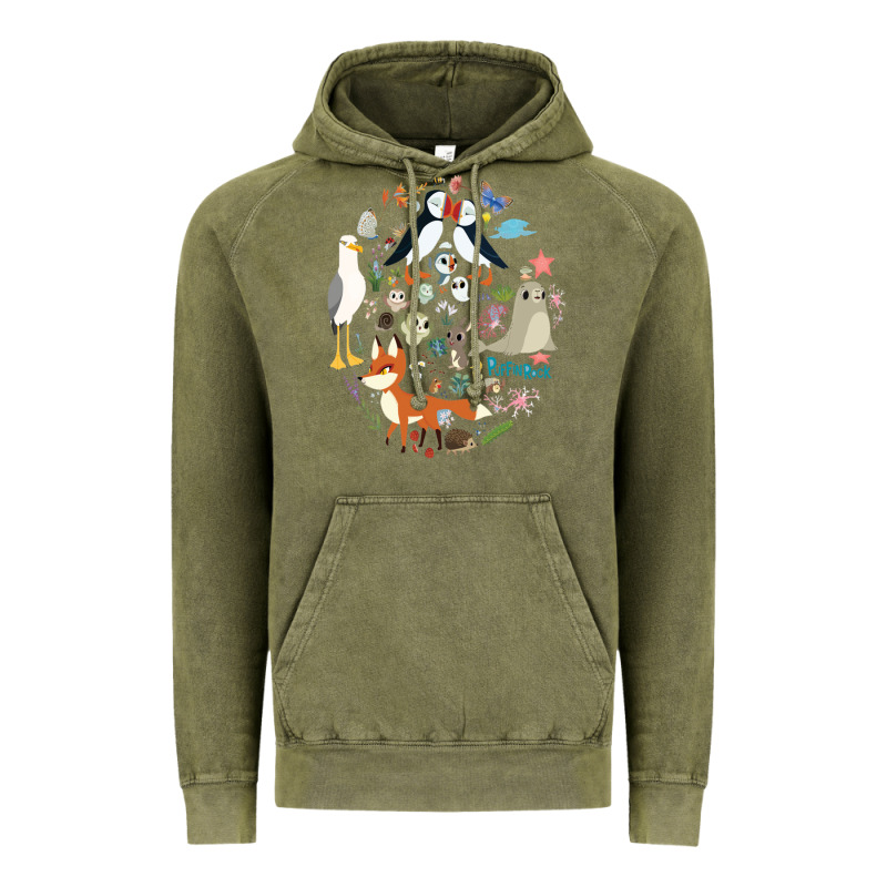Puffin Rock Gift For Fans Puffin Rock Characters Vintage Hoodie by ArtChic | Teevron