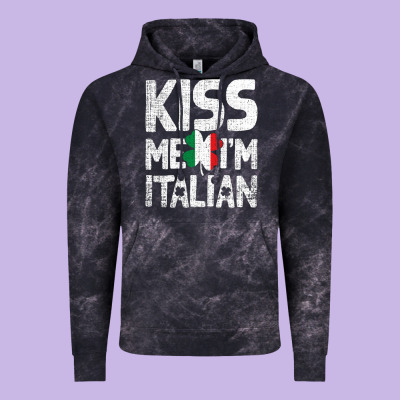 Kiss Me I'm Italian Vintage Hoodie Designed By Artchic