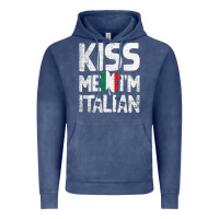 Vintage Denim Kiss Me I'm Italian Vintage Hoodie - ArtChic