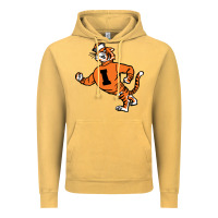 Vintage Mustard Vintage Walking Angry Tiger Idaho State Vintage Hoodie - ArtChic