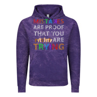 Cloud Purple mistakes are proof that you are trying teacher inspirational t shirt Vintage Hoodie - StudioElite