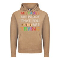 Vintage Coffee mistakes are proof that you are trying teacher inspirational t shirt Vintage Hoodie - StudioElite