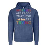 Vintage Denim mistakes are proof that you are trying teacher inspirational t shirt Vintage Hoodie - StudioElite