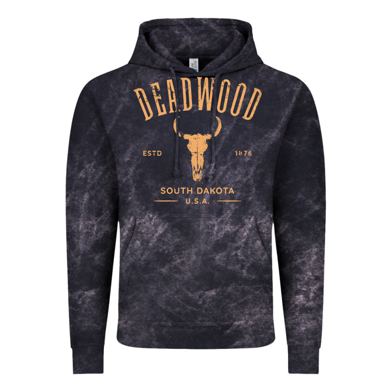 Deadwood South Dakota Usa Vintage Distressed Style Design Long Sleeve Vintage Hoodie by StudioElite | Teevron
