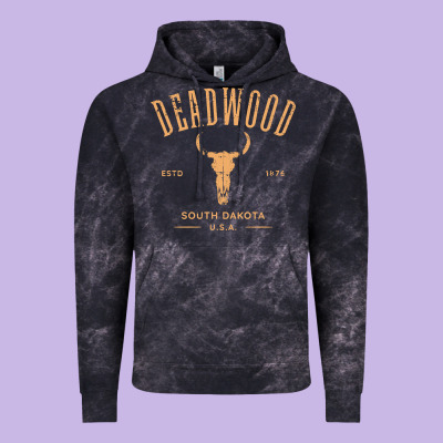Deadwood South Dakota Usa Vintage Distressed Style Design Long Sleeve Vintage Hoodie Designed By Studioelite
