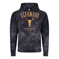 Cloud Black deadwood south dakota usa vintage distressed style design long sleeve Vintage Hoodie - StudioElite
