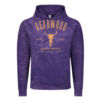 Cloud Purple deadwood south dakota usa vintage distressed style design long sleeve Vintage Hoodie - StudioElite
