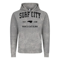 Cloud Rock Surf City North Carolina Nc Vintage Sports Design Black Prin Vintage Hoodie - StudioElite