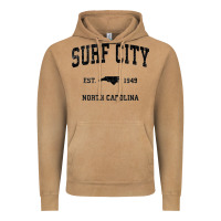 Vintage Camel Surf City North Carolina Nc Vintage Sports Design Black Prin Vintage Hoodie - StudioElite