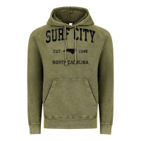 Vintage Olive Surf City North Carolina Nc Vintage Sports Design Black Prin Vintage Hoodie - StudioElite