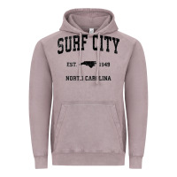 Vintage Zinc Surf City North Carolina Nc Vintage Sports Design Black Prin Vintage Hoodie - StudioElite
