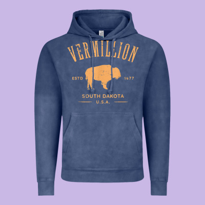 Vermillion South Dakota Bison Distressed Design T Shirt Vintage Hoodie Designed By Studioelite